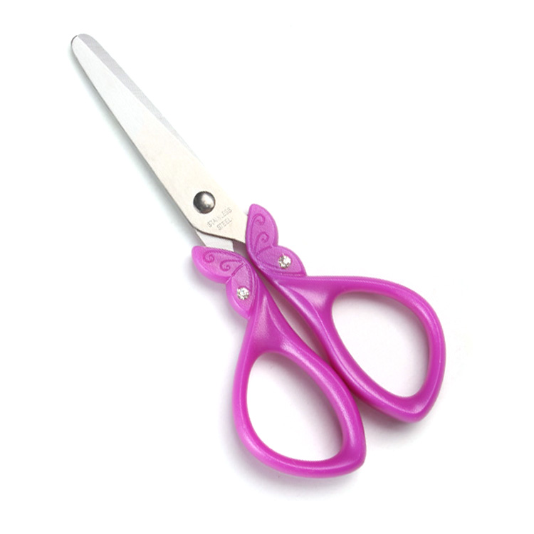 Student Scissor New Style Butterfly Shape handle With Diamonds Children Scissor