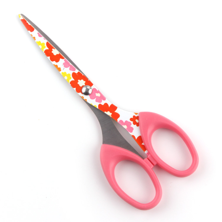 High Quality Student Scissors Handheld Craft Floral Scissors Heat Transfer Printing Blade Printed Scissors